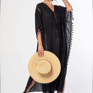 Michael Stars Black fringe coverup